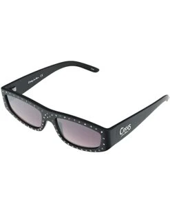 Circus by Sam Edelman 66 mm Rhinestone Crystal UV Protective Rectangular Sunglasses