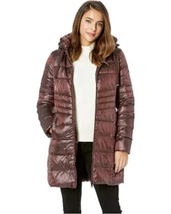 SAM EDELMAN Shop 47 Sam Edelman Ruched Stand Collar 3/4 Soft Down Jacket | Coats & Outerwear