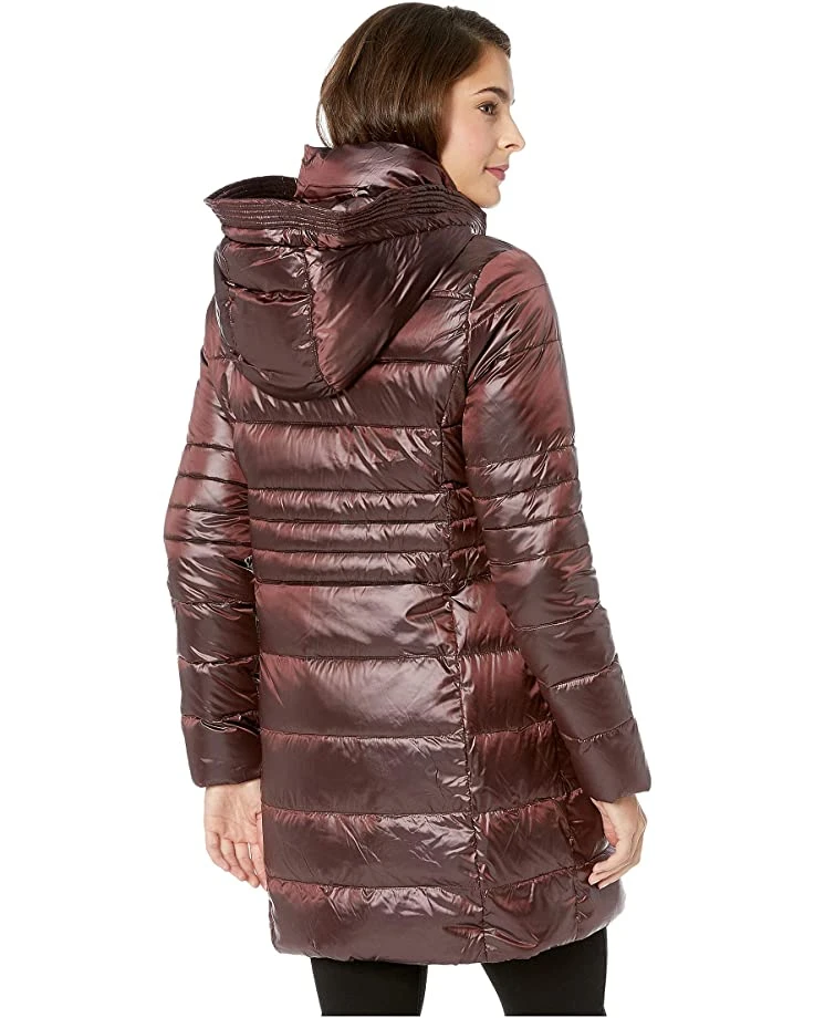Sam Edelman Ruched Stand Collar 3/4 Soft Down Jacket | Coats & Outerwear 3 Sam Edelman Ruched Stand Collar 3/4 Soft Down Jacket | Coats & Outerwear - Image 3