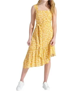 Sam Edelman Textured Animal Ruffle Asymmetrical Hem | Dresses