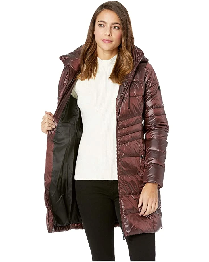 Sam Edelman Ruched Stand Collar 3/4 Soft Down Jacket | Coats & Outerwear 5 Sam Edelman Ruched Stand Collar 3/4 Soft Down Jacket | Coats & Outerwear - Image 5
